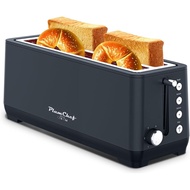 4-Slice Toaster, Extra Wide Long Slot Toaster with Warming Rack, 6 Browning Settings, BagelDefrostRe