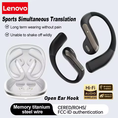 Lenovo AI Smart Translation Headset Stereo Sound Semi-in-ear Air Conduction True Wireless Waterproof