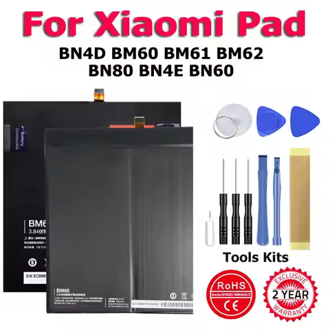 XDOU High Quality BM60 BM61 BM62 BN4D BN4E BN60 BN80 Tablet Replace Battey For Xiaomi Pad 1 2 3 4 5 
