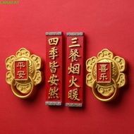 LANAFAY 2pcs Spring Festival Fridge Magnet, Resin Simulated Door Knocker Fridge Magnet, Unique Chine