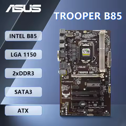 ASUS TROOPER B85 Motherboard Support i3-4130 i3-4130 i3-4360 i5-4670 i7-4771 CPU 2xDDR3 16GB PCI-E 3