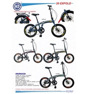 FOLDING BIKE HTG EXFOLD FOLDABLE BIKE 7SPEED FREE MUGUARD&amp;CARRIER ️‍ LIMITED ️‍ ️‍ ️