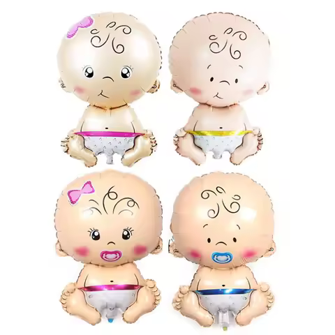 Newborn Boys girls Angel foil balloons baby Shower Supplies 1st birthday Party decoration globos gen