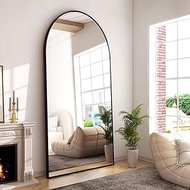 GLSLAND-34x76 inch Arched Full Length Mirror-Aluminum Alloy Frame High Definition-Full Body Mirror f
