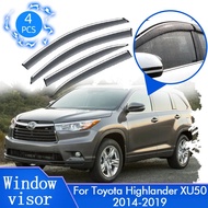 Windows Visors For Toyota Highlander Kluger XU50 2014~2019 Car Side Rain Sun Deflectors Awning Guard