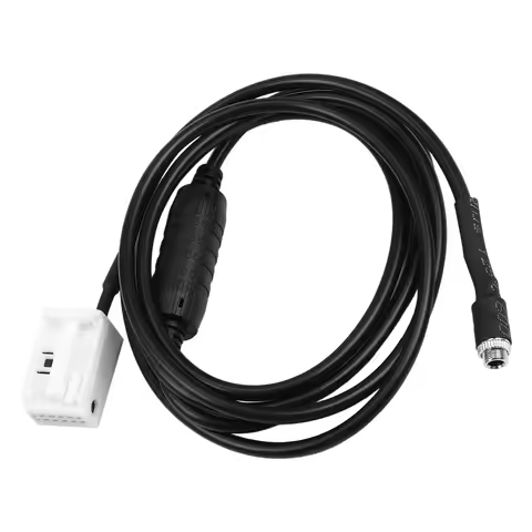 N68R-Car AUX Audio Cable Line Connector with Resistor 1.5M 12 Pin for BMW E60 E61 E63 E64 E65 E66 E8