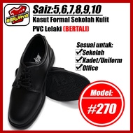 Kasut Formal Sekolah Kulit PVC Lelaki(BERTALI)/Men's PVC Leather School Formal Shoes#270 (READY STOC