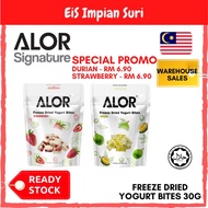 (Clearance Sales) Alor Freeze Dried Yogurt Bites 30g (Mango / Durian / Strawberry) Snack Halal