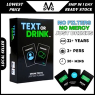 Text or Drink Card Game "Drunk Text" Do You Dare To Play? Fun Conversation Game for Friends Adult Pa