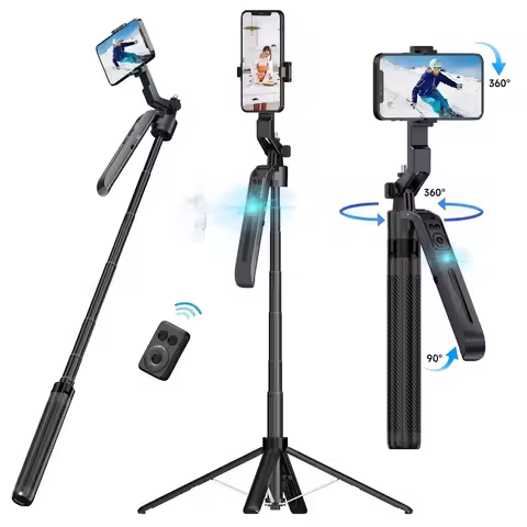 Auto Face Tracking Tripod 360° Rotation Mount, 71" Auto Tracking Phone Holder Motion Sensor Tripod S