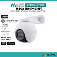 EZVIZ H80x 8MP+2MP 10MP Dual Lens Outdoor Smart Wi-Fi PT Camera 4K Ultra HD Waterproof CCTV WiFi Sec