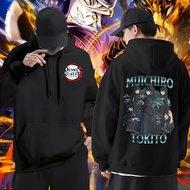 Anime Demon Slayer: Infinity Castle Pattern Hoodie Cool Fashion Man Woman Unisex Baju M-3XL Hoodie D