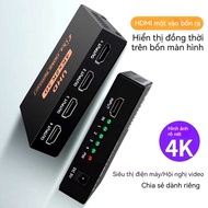 HDMI 1 minute 4 supports 4Kx2K resolution - HDMI splitter with USB power to divide images simultaneo