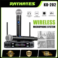 RAYHAYES Wireless Microphone System Professional Singing Mic Set for karaoke Home KTV