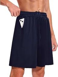 Men's Shorts with Pockets Breathable Quick Dry Lightweight Running Shorts for Athletics Basketball F