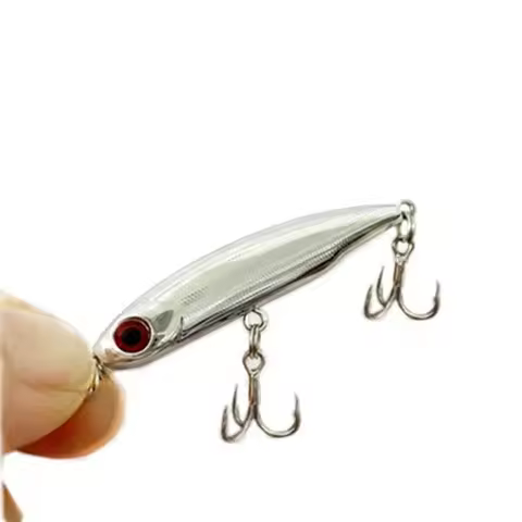 Ufishing 3.5g/5g/8g/12g Silver Electroplated Sinking Fishing Pencil Bait Lure 1Pcs Long Cast Fishing