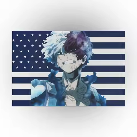 Shoto Todoroki Flag Advertising Anime My Hero Academia Banner Tapestry Home Decor Items Custom Flags
