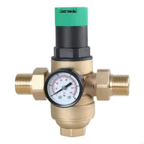 Adjustable Water Control Pressure Regulator Water Pressure Regulator DN15 G1/2 Pressure Reducing wit