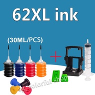 Compatible HP 62 ink HP62 ink HP62XL refillable ink for HP 5540 5640 7640 5646 5546 5541 5542 5740 5