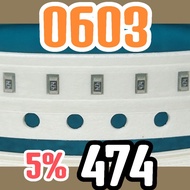 10pcs Chip resistor smd 474 470K 5% size 1608 0603 470Kohm 470 Kohm 470K ohm