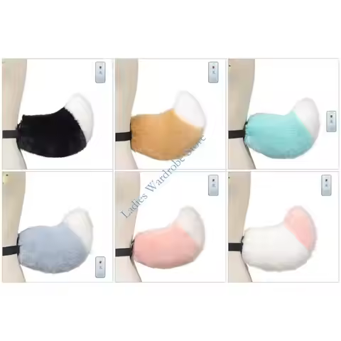 M7DD Soft Lamb Tail Sound Activated Moving Props Soft Plush Costume Accessory For Kids adults Costum