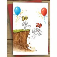 1pc Funny 30th Birthday Greeting Card With Envelope - "I'm 30, Not 29" Humorous Design, 30th Birthda