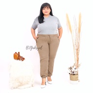 KATUN [BIGaksyel] Jogger Pants<STONE> : 5XL, 4XL, 3XL, 2XL, XL, STD /jumbo bigsize plussize jogger P