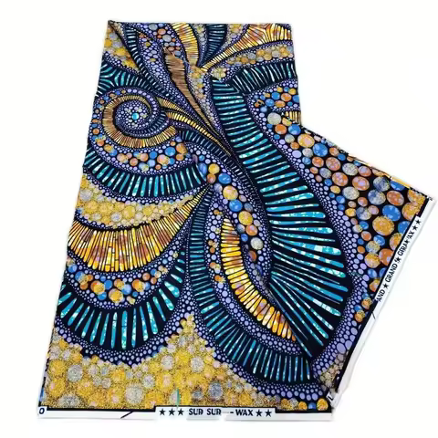 2026 New Style Nigeria Golden- Wax Print Fabric - High Quality African Wax Print Fabric for Patchwor