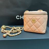 Chanel 22C金球小盒子珊瑚粉色