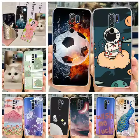 For Xiaomi Redmi 9 Case Stylish Painted Fundas 6.53'' Soft Silicone Phone Case For Xiaomi Redmi 9 Pr