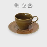 Brown Orion Cup & Saucer/Cup and Saucer Beautiful Ceramic/Cup and Saucer Aesthetic Ceramic/Cup and S