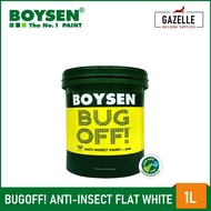 ✶BOYSEN BUG OFF Anti-Insect Paint with Aritilin Flat White B8071 - 1L❅