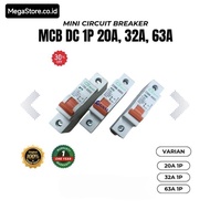 MCB DC 1P 32A, 20A 63A mini circuit breaker 32a 1 pole | Solar cell - MCB DC 32A