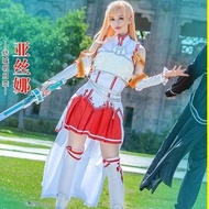 Asuna fullset wig shoes costume cosplay SAO