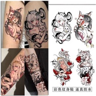 Fox Prajna Geisha Tattoo Sticker Sticker Arm Waterproof Lasting Male Flower Arm Realistic 5.10