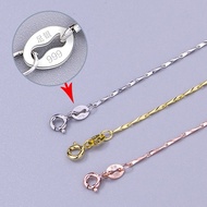 Meier Silver Jewelry 999 Pure Arrow Necklace Sterling Single Chain Girl Plain 999 Silver Necklace