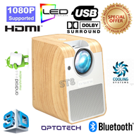 11BS - Smart Android 6.0 Portable Projector ST8 Speaker Bluetooth WiFi Miracast Screen OPTO Technolo