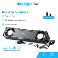 MeeGoo USB +3.5mm Speaker Soundbar For PC Computer TV MP3 Music Player Speaker Sound Box