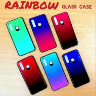 Rainbow glass case samsung j4 plus, j6 plus,A7 2018, a9 2018, a10, a20, a30, a40 Rainbow glass case
