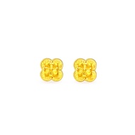 Golden Tessera Earstuds in 999 Gold by Ngee Soon Jewellery