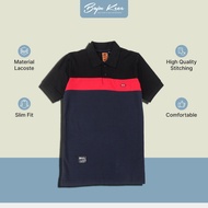 Baju kece polo shirt hitam peach mix navy poloshirt pria kaos santai casual elegan model terbaru kao