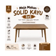 [𝐅𝐑𝐄𝐄 𝐒𝐇𝐈𝐏𝐏𝐈𝐍𝐆] MEJA MAKAN SOLID KAYU / 4 SEATER / 6 SEATER / 8 SEATER DINING TABLE SOLID WOOD | MEJ