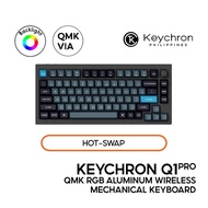 Keychron Q1 Pro Knob QMK Keyboard Carbon Black, 75%, Wired/Bluetooth, RGB, Aluminum, QMK/Launcher