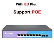 KuWFi 2.5G POE Netowrk Switch 8 Port 2.5G Ethernet 2x 10G SFP Unmanaged Plug & Play High-Speed Conne