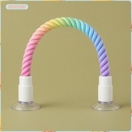 [Wazsnhm] Bird Perch with Suction Cups Bendable Window Bird Perch Rainbow for Birds