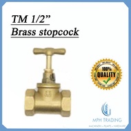 TM 1/2" High Quality Brass Stopcock