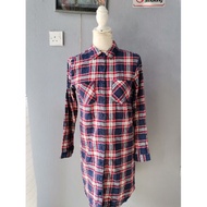 KEMEJA LABUH/LONG BLOUSE FLENNEL RM23 SIZE M
