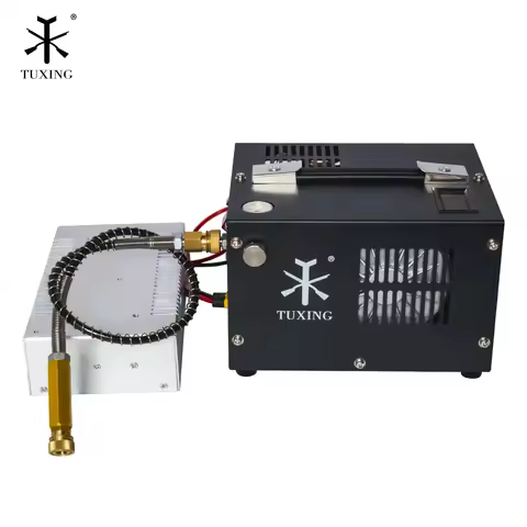 TUXING TXES061 PCP Air Compressor 4500Psi 300Bar High Pressure PCP Compressor with 12V Transformer f