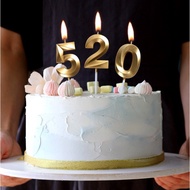 [Genuine] Opera House Shell Style Number Birthday Candle Gold Silver Entrepreneurship Scented Candle