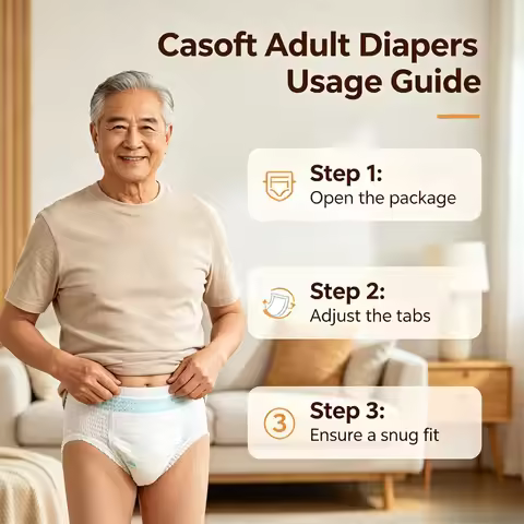 Casoft Adult Diaper Elderly Nappy Incontinence Soft Absorbent Disposable Breathable Leakproof Thicke